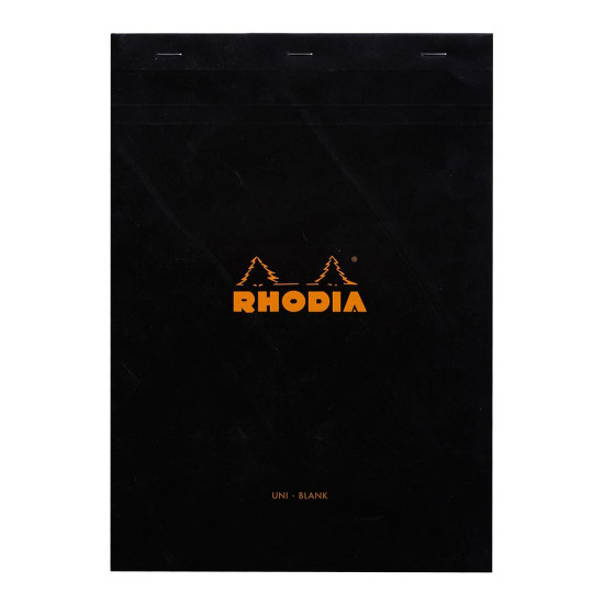 Rhodia Bloc Pad No. 18 A4 Blank Black Rhodia Bloc Pad No. 18 A4 Blank Black