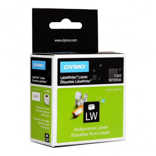 Dymo LW Labels 25 x 13mm 1000pcs per roll SD11353 / S0722530