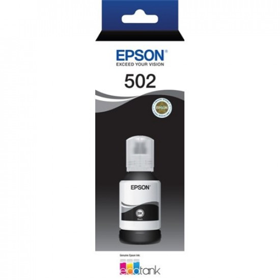 Epson T502 Black 127ml Eco Tank Ink (7,500 A4 pages) Epson T502 Black 127ml Eco Tank Ink (7,500 A4 pages)