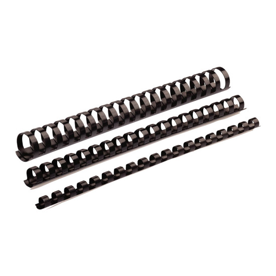 Fellowes Plastic Binding Coils 12mm Black, Pack of 100 Fellowes Plastic Binding Coils 12mm Black, Pack of 100
