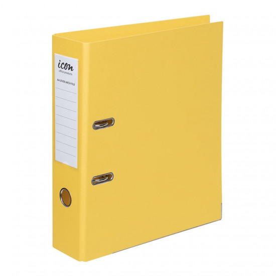 Icon Lever Arch File A4 Linen Yellow Icon Lever Arch File A4 Linen Yellow