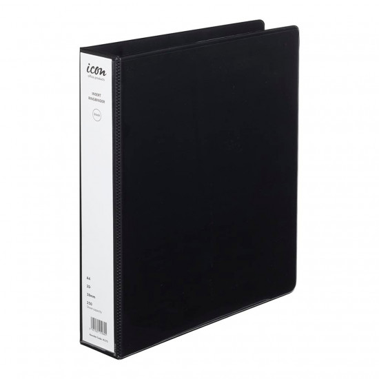 Icon Insert Binder A4 2D 38mm Black Icon Insert Binder A4 2D 38mm Black