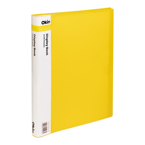 Okin Display Book A4 with Insert Spine 60 Pocket Yellow Okin Display Book A4 with Insert Spine 60 Pocket Yellow