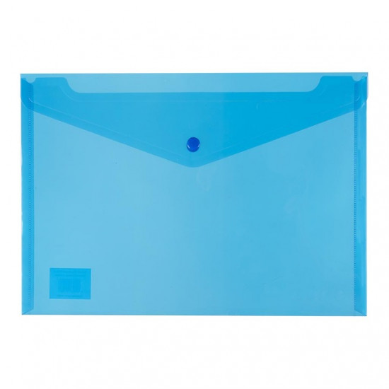 Icon PP Document Wallet A4 Button Closure Blue Icon PP Document Wallet A4 Button Closure Blue