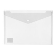 Okin PP Document Wallet A4 Button Closure Clear