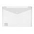 Okin PP Document Wallet A4 Button Closure Clear