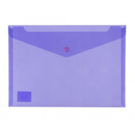 Icon PP Document Wallet A4 Button Closure Purple