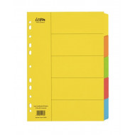 Icon Cardboard Dividers 5 Tab Coloured