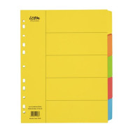 Icon Cardboard Dividers Extra Wide 5 Tab Coloured
