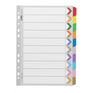 Icon Cardboard Dividers with Reinforced Tabs 10 Tab Coloured