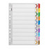 Icon Cardboard Indices with Reinforced Tabs 1-10 Coloured