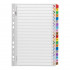 Icon Cardboard Indices with Reinforced Tabs 1-20 Coloured