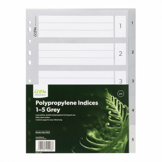 Icon PP Indices 1-5 Grey Icon PP Indices 1-5 Grey