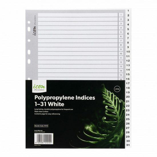 Icon PP Indices 1-31 White Icon PP Indices 1-31 White