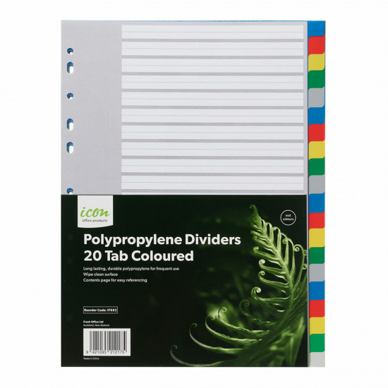 Icon PP Dividers 20 Tab Coloured Icon PP Dividers 20 Tab Coloured