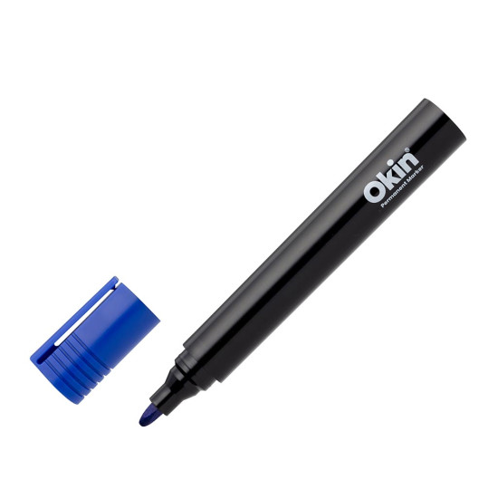 Okin Permanent Marker Bullet Tip Blue Okin Permanent Marker Bullet Tip Blue