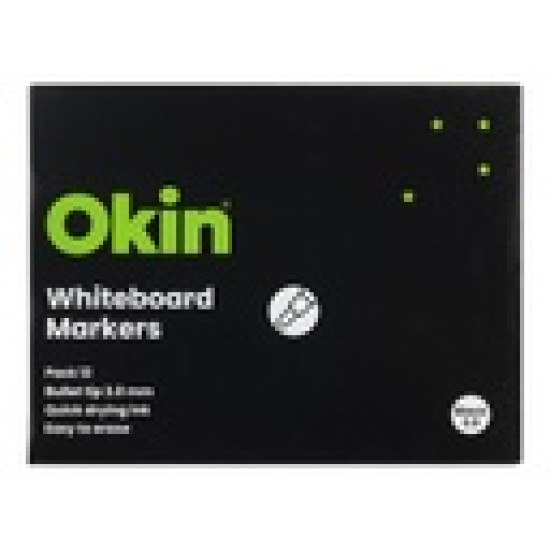 Okin Whiteboard Marker Bullet Tip Black Okin Whiteboard Marker Bullet Tip Black