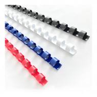 Icon Binding Plastic Coil 21 Ring 8mm Black (Box of 100)
