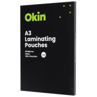 Okin Laminating Pouches A3 Gloss 80mic, Pack of 100