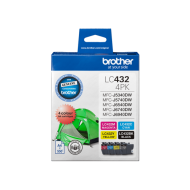 Brother LC432 B,C,M,Y Ink Cartridge Value Pack Brother LC432 B,C,M,Y Ink Cartridge Value Pack