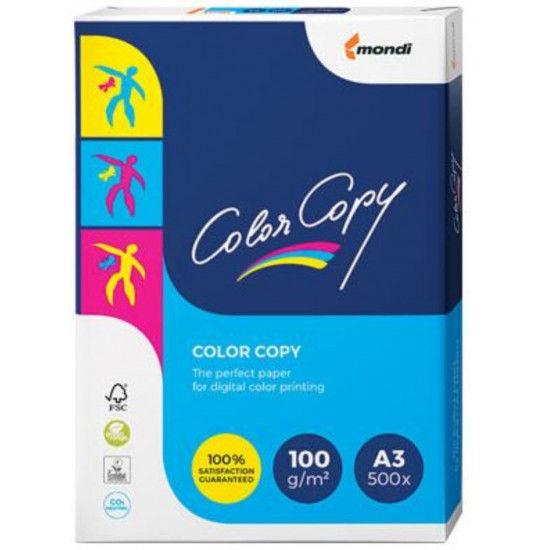 Color Copy Paper Uncoated A3 100gsm, Ream of 500 Color Copy Paper Uncoated A3 100gsm, Ream of 500