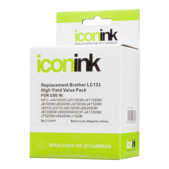 Icon Compatible Brother LC133 B/C/M/Y Value Pack