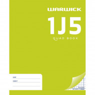 Warwick Exercise Book 1J5 36 Leaf Quad 5mm 255x205mm  Warwick Exercise Book 1J5 36 Leaf Quad 5mm 255x205mm