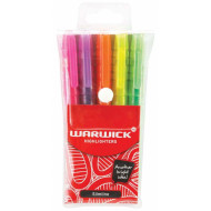 Warwick Highlighter Slimline Assorted 5 Pack 