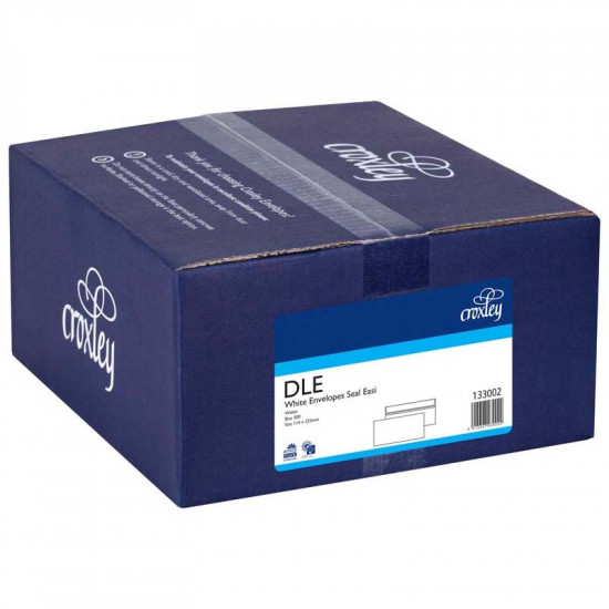 Croxley Envelope DLE White Seal Easi Box 500  Croxley Envelope DLE White Seal Easi Box 500