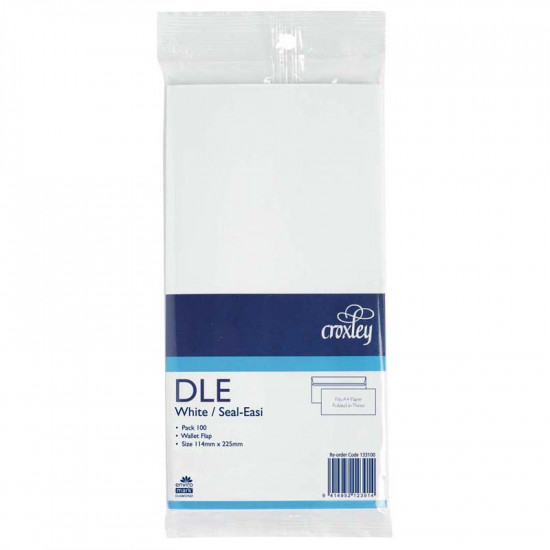 Croxley Envelope DLE Seal Easi, 100 Pack Croxley Envelope DLE Seal Easi, 100 Pack