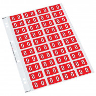 Codafile Label Numeric 0 25mm Pack 5 Sheets  Codafile Label Numeric 0 25mm Pack 5 Sheets