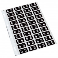 Codafile Label Numeric 6 25mm Pack 5 Sheets  Codafile Label Numeric 6 25mm Pack 5 Sheets