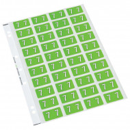 Codafile Label Numeric 7 25mm Pack 5 Sheets  Codafile Label Numeric 7 25mm Pack 5 Sheets
