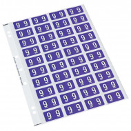 Codafile Label Numeric 9 25mm Pack 5 Sheets  Codafile Label Numeric 9 25mm Pack 5 Sheets
