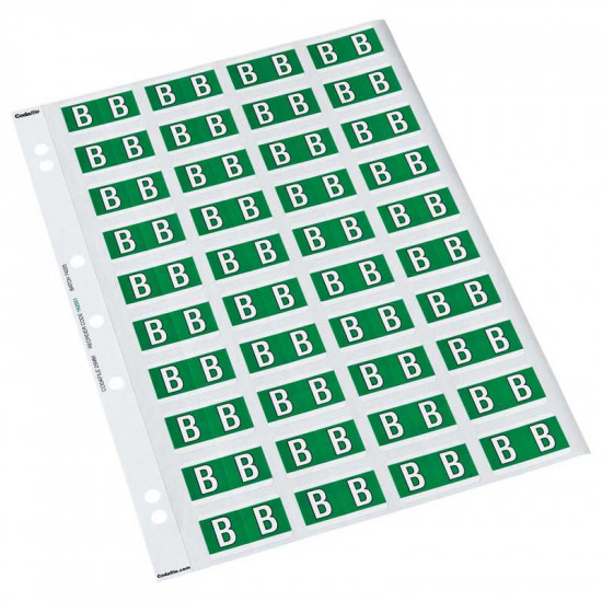 Codafile Label Alpha B 25mm Pack 5 Sheets Codafile Label Alpha B 25mm Pack 5 Sheets
