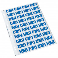 Codafile Label Alpha D 25mm Pack 5 Sheets 