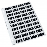 Codafile Label Alpha E 25mm Pack 5 Sheets 
