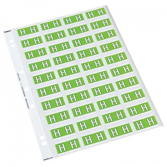 Codafile Label Alpha H 25mm Pack 5 Sheets  Codafile Label Alpha H 25mm Pack 5 Sheets