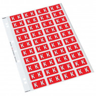 Codafile Label Alpha K 25mm Pack 5 Sheets  Codafile Label Alpha K 25mm Pack 5 Sheets