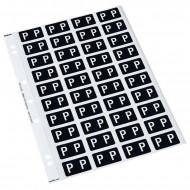 Codafile Label Alpha P 25mm Pack 5 Sheets 