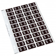 Codafile Label Alpha S 25mm Pack 5 Sheets  Codafile Label Alpha S 25mm Pack 5 Sheets