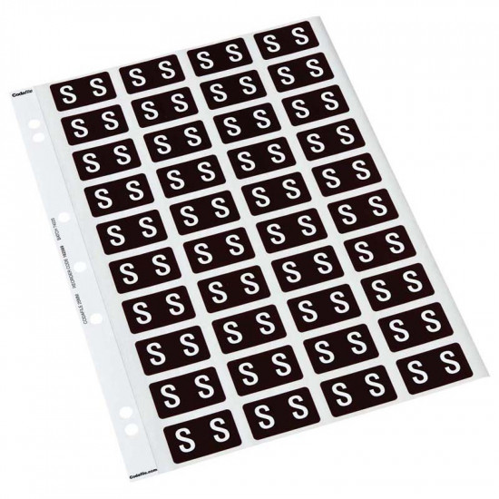 Codafile Label Alpha S 25mm Pack 5 Sheets  Codafile Label Alpha S 25mm Pack 5 Sheets