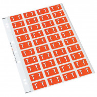 Codafile Label Alpha T 25mm Pack 5 Sheets  Codafile Label Alpha T 25mm Pack 5 Sheets