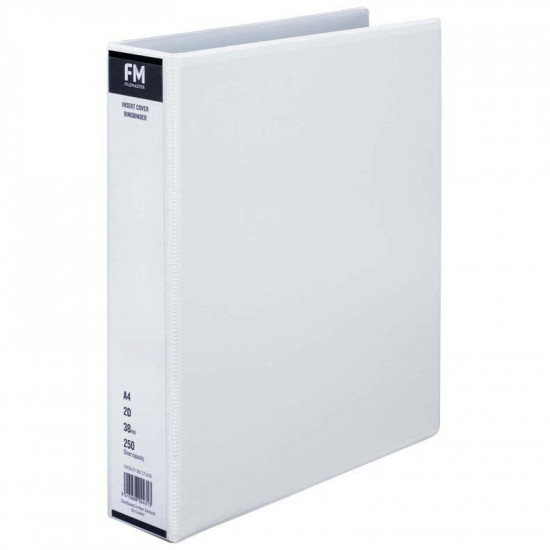 FM Binder Overlay A4 2/38 White Insert Cover 