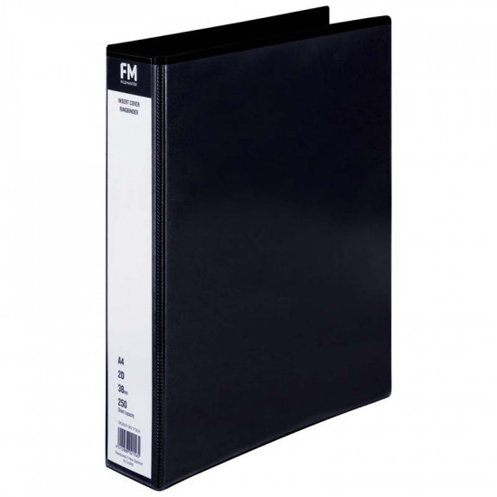 FM Binder Overlay A4 2/38 Black Insert Cover  FM Binder Overlay A4 2/38 Black Insert Cover