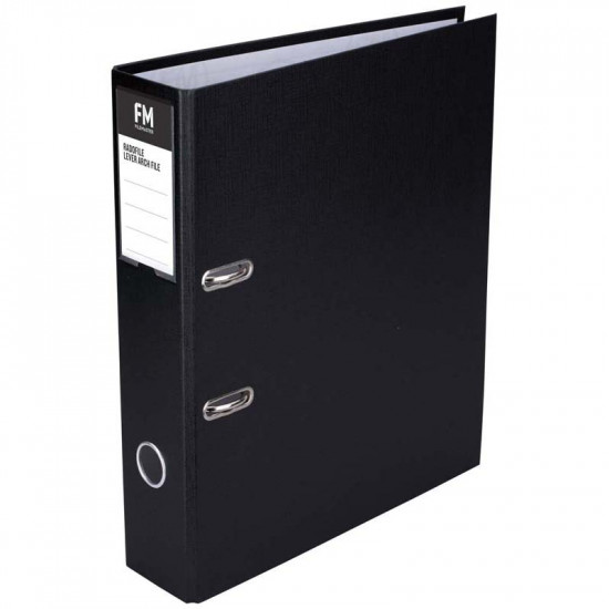 FM Binder Radofile Black Foolscap Lever Arch 