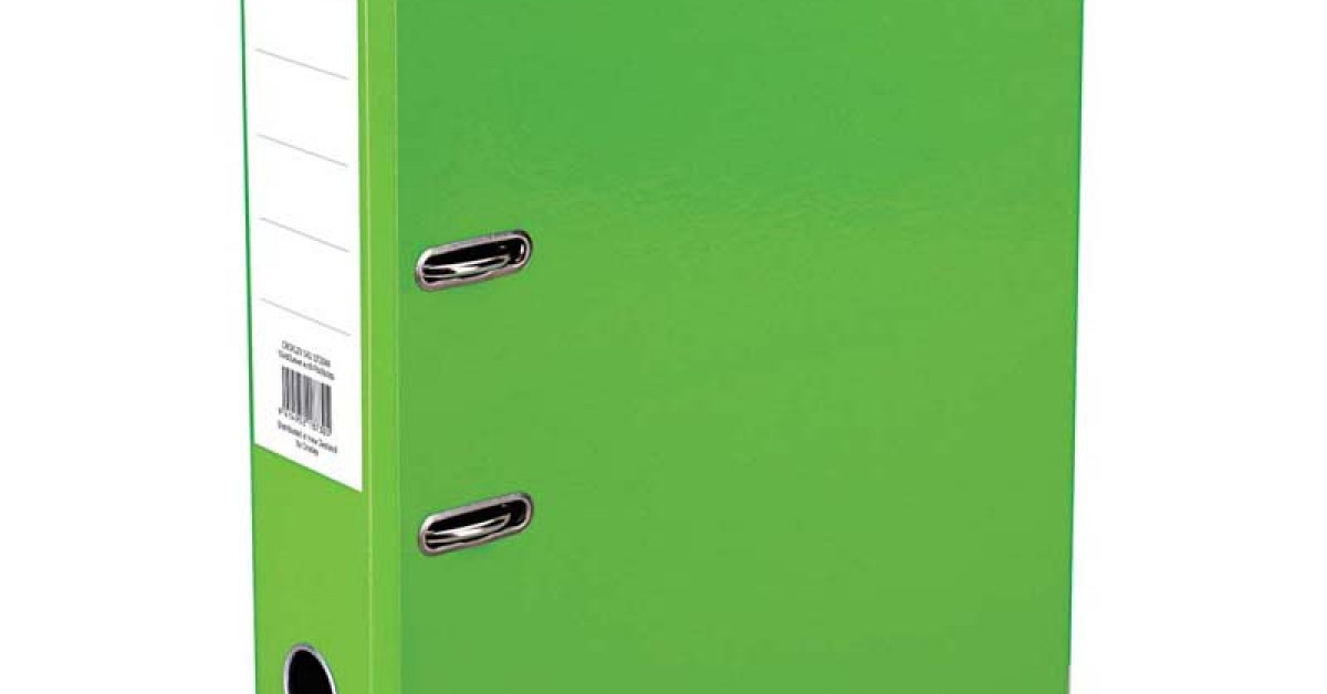 FM Binder Vivid Lime Green Foolscap Lever Arch