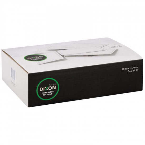 Dixon Name Tag Holder Pin And Clip Box 50 Dixon Name Tag Holder Pin And Clip Box 50