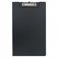 FM Clipboard Black With Flap Foolscap  FM Clipboard Black With Flap Foolscap