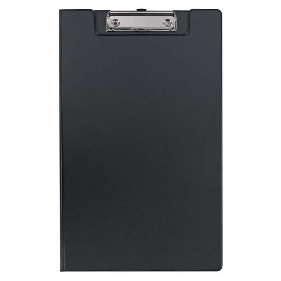 FM Clipboard Black With Flap Foolscap  FM Clipboard Black With Flap Foolscap